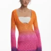 Tie-dye gehaakte jurk