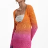 Tie-dye gehaakte jurk