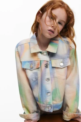 Tie-dye spijkerjas