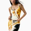 Top met bandjes en print
