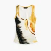 Top met bandjes en print