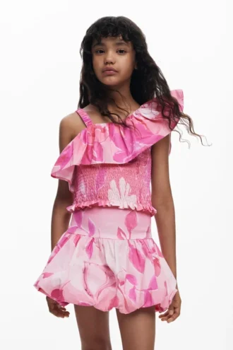 Top met bloemenprint en peplum