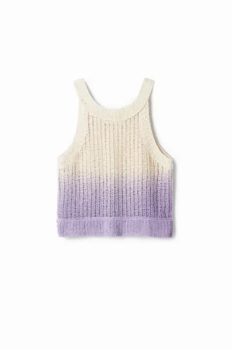 Tricot top met kleurverloop