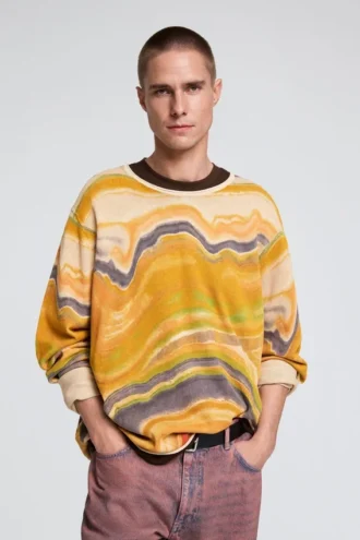 Trui met abstracte print