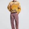 Trui met abstracte print