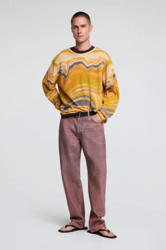 Trui met abstracte print