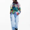 Trui met artistieke print