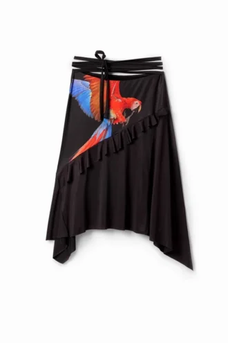 Tyler Mcgillivary Midi-rok met papegaaienprint