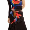 Tyler Mcgillivary Midi-rok met papegaaienprint