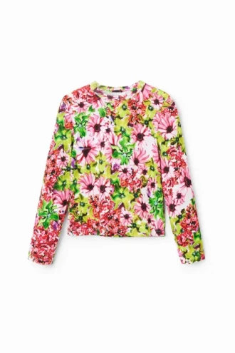 Veelkleurig T-shirt met bloemenprint