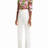 Veelkleurig T-shirt met bloemenprint