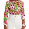 Veelkleurig T-shirt met bloemenprint