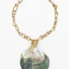 Vergulde hanger met parelmoer van Zalio