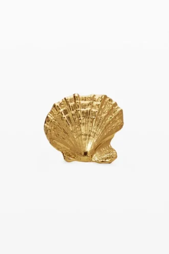 Vergulde schelpenring Zalio