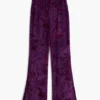 Wijd uitlopende broek met textuur
