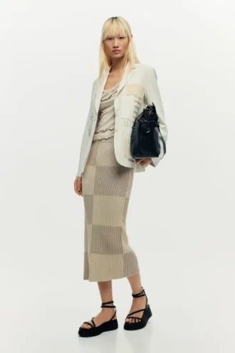 Witte Patchwork Blazer