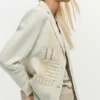 Witte Patchwork Blazer