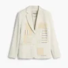 Witte Patchwork Blazer