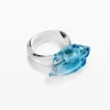 Zalio-ring met schelp van kristal