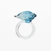 Zalio-ring met schelp van kristal