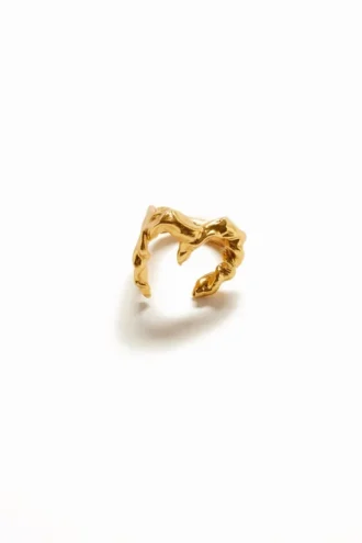 Zalio vergulde ring met de letter M