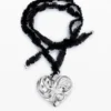 Zalio verzilverde hartvormige hanger ketting