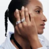Zalio verzilverde hartvormige ring