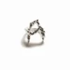 Zalio verzilverde ring met de letter a