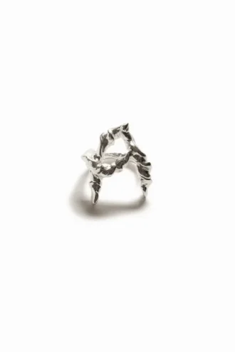 Zalio verzilverde ring met de letter a
