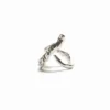 Zalio verzilverde ring met de letter a