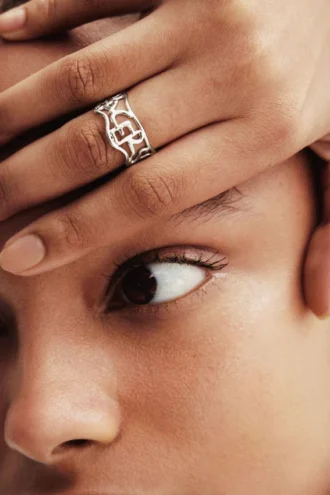 Zalio verzilverde ring met tekst