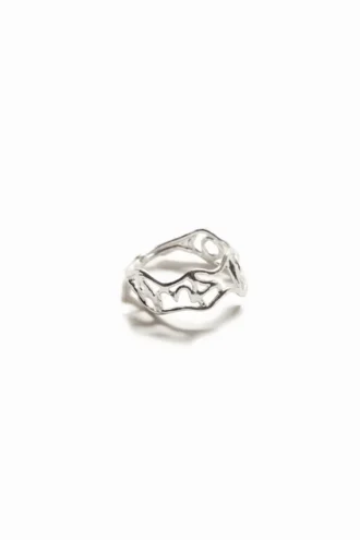 Zalio verzilverde ring met tekst