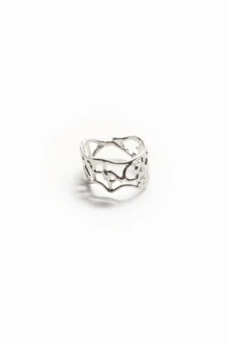 Zalio verzilverde ring met tekst