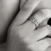 Zalio verzilverde ring met tekst