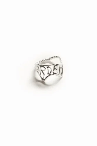 Zalio verzilverde ring met tekst