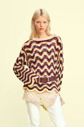 Zigzag gehaakte trui