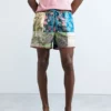 Zwembroek met patchprint