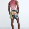 Zwembroek met patchprint